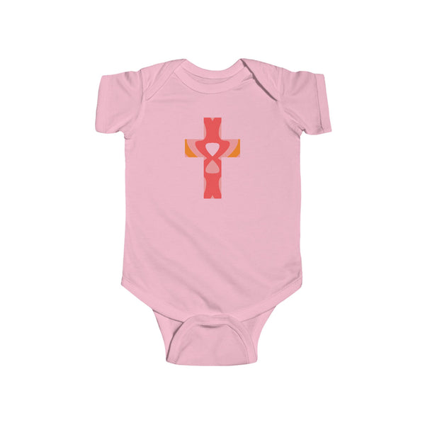 Open Heart Cross Onesie - Baby Cross Collection (Christening and Baptism Gift)