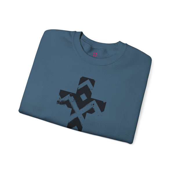 Pattern Cross Sweatshirt — Christian Crewneck