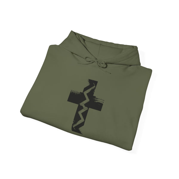 Fault Line Cross - Heavy Blend Christian Hoodie